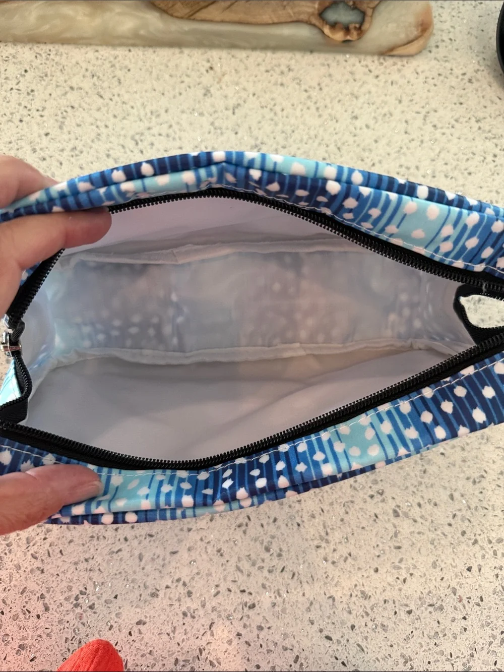 Scout Blue Dot & Stripe Cosmetic Clutch